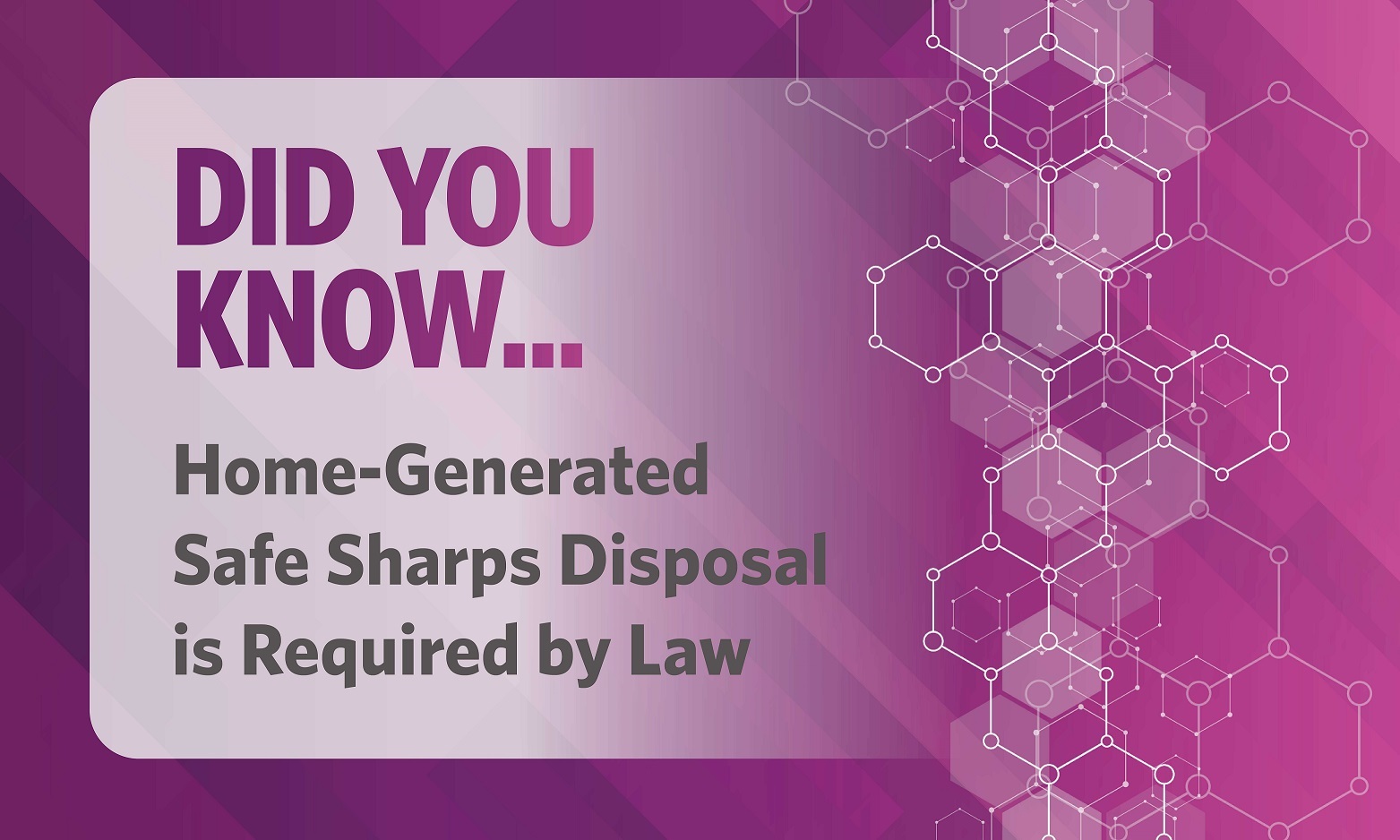 Home-Generated Safe Sharps Disposal is Required by Law