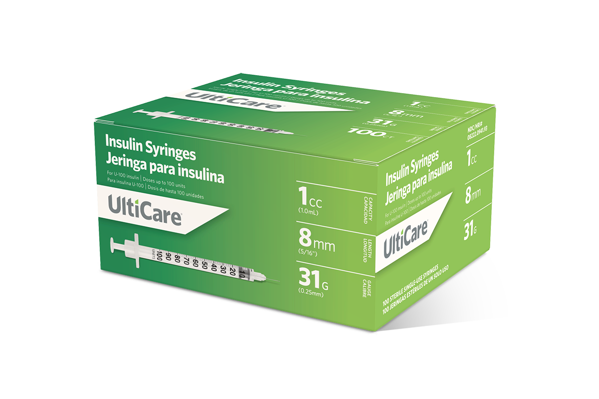 09419 UC 100 CT SYR 1 CC 31 G 8mm 3 QTR