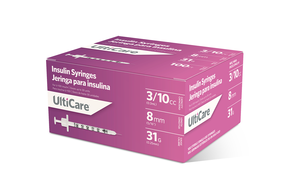 09439 UC 100 CT SYR 3 CC 31 G 8mm 3 QTR