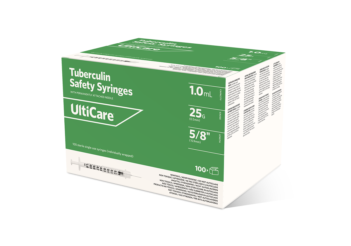 25158 UC 100 CT TB SAFETY SYR 1 ML 25 G 5 8 3 QTR