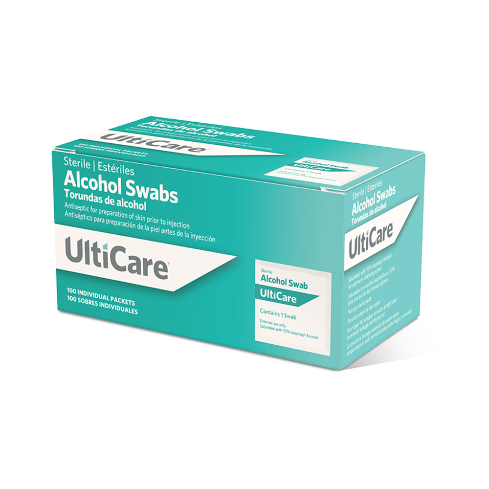 44000 UC Alcohol Swabs 100ct 3 QTR