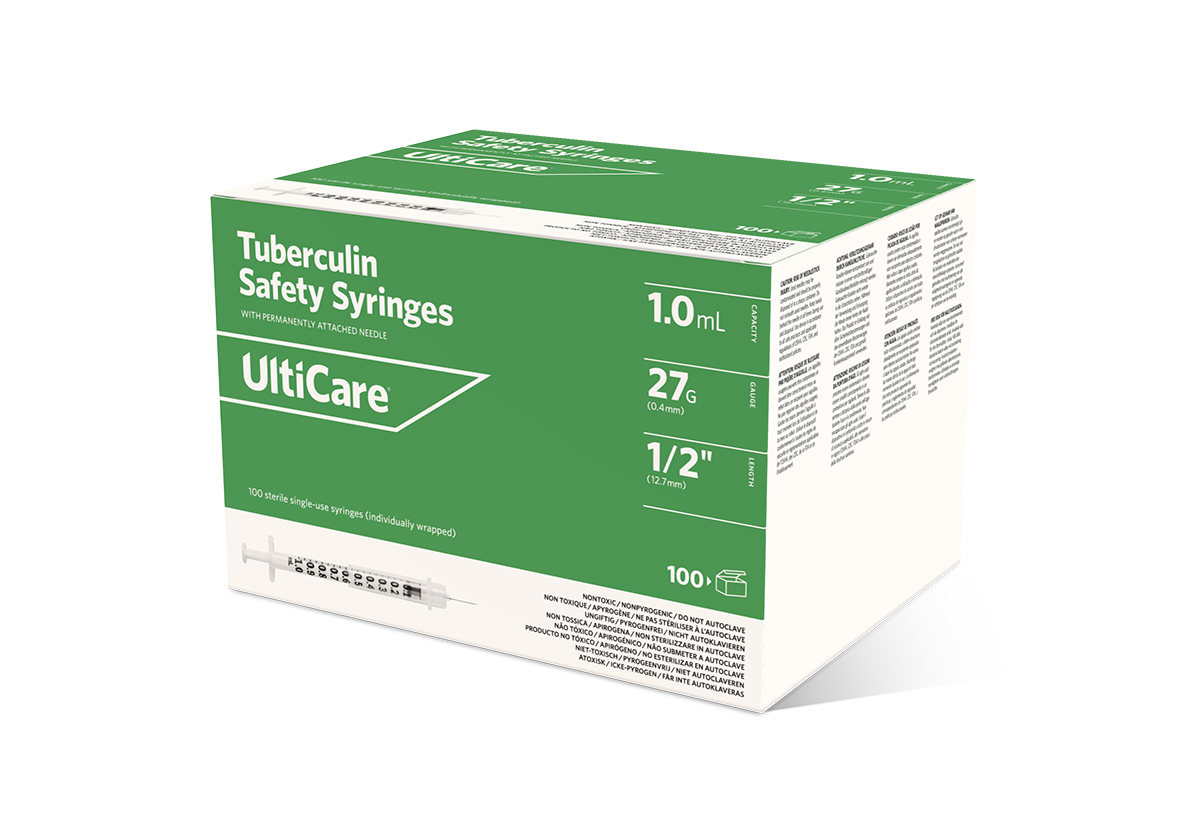 63001 UC 100 CT TB SAFETY SYR 1 ML 27 G 1 2 3 QTR