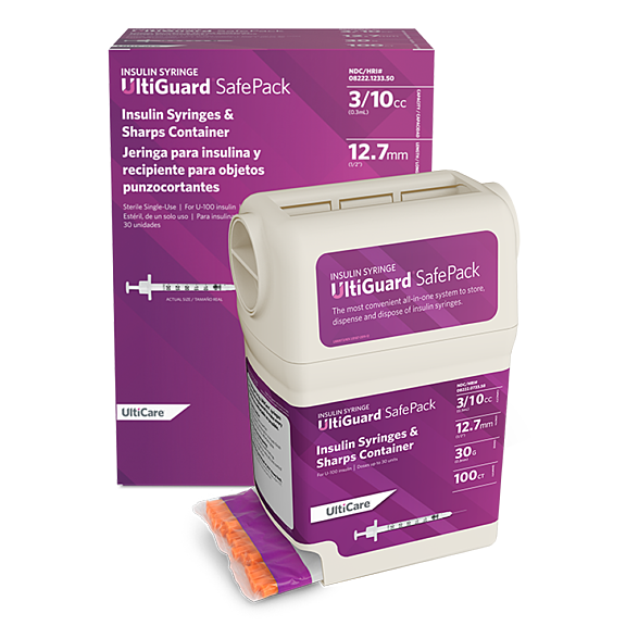 Mail Back Insulin Syringe 3cc 12 7mm x30 G
