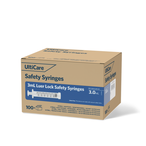 UltiCare 3 mL Safety Syringes No Needle