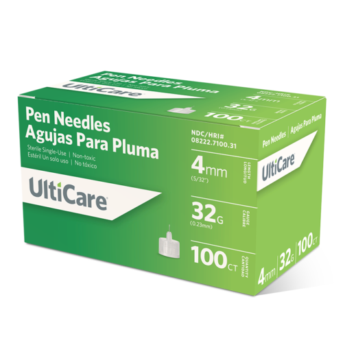 Ulticare Pen Needle Mini 31 Gauge, 1/4 (6mm)- 50ct Box