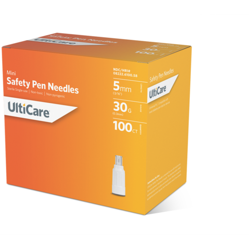 UltiCare Safety Pen Needles 5mm x 30G Mini