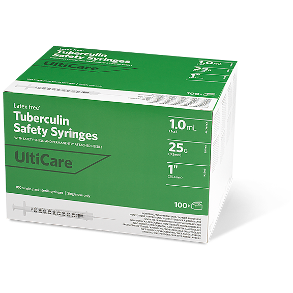 0004 25110 1m L 25gx1 TB Safety Syringe 3 QTR