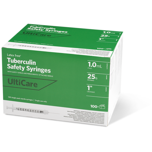 UltiCare Tuberculin Safety Syringes 1 mL 25.4mm (1") x 25G