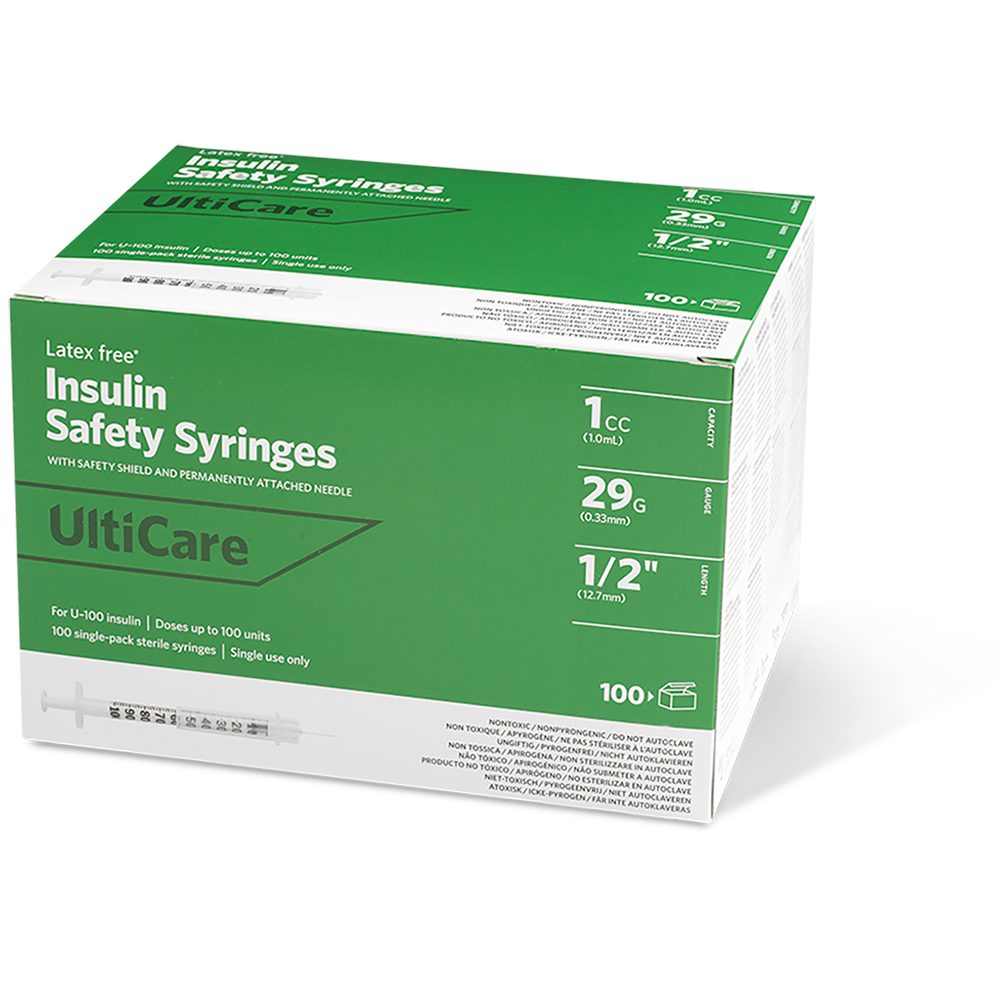 UltiCare U-100 Insulin Safety Syringes