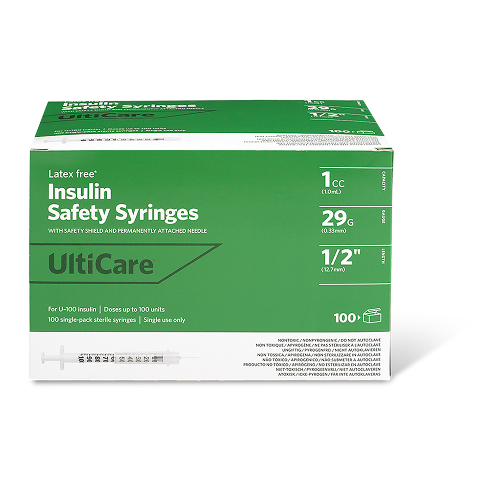 UltiCare U-100 Insulin Safety Syringes