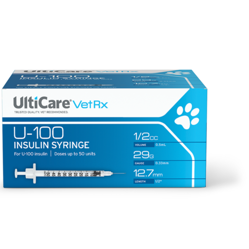 UltiCare VetRx U-100 Insulin Syringes
