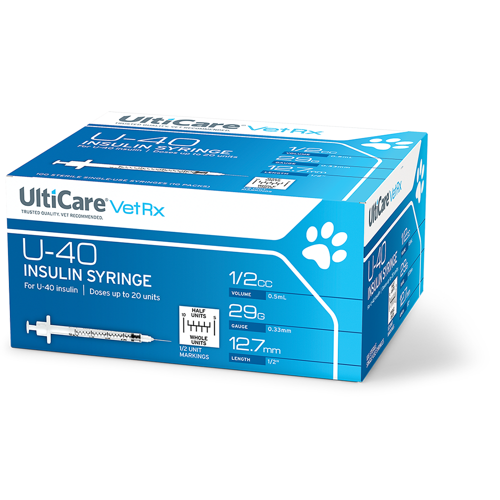 Ulticare Vetrx U 40 Insulin Syringes 1 2 Ml Cc 12 7mm Ultimed Inc