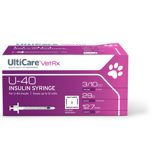UltiCare VetRx U-40 Insulin Syringes