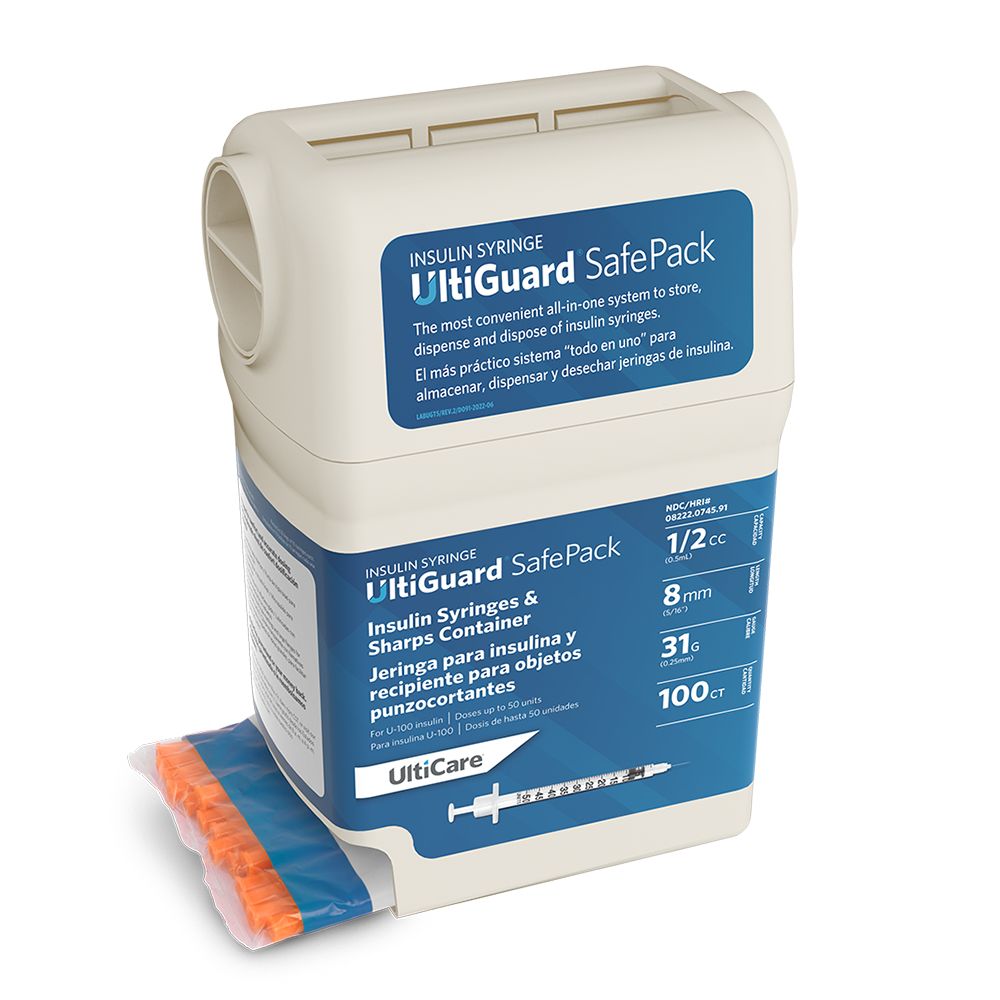 UltiGuard Safe Pack U-100 Insulin Syringes