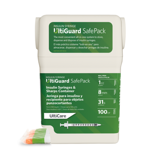 UltiGuard Safe Pack U-100 Insulin Syringes