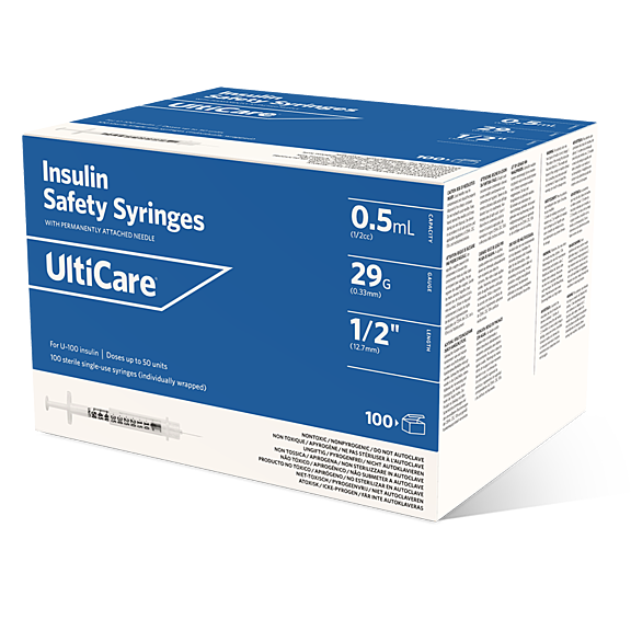 03259 UC 100 CT INS SAFETY SYR 0 5 CC 29 G 1 2 3 QTR