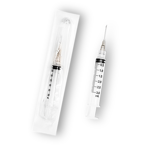 36005 SP Vet Rx 3m L 22 G 34 LL Syringe