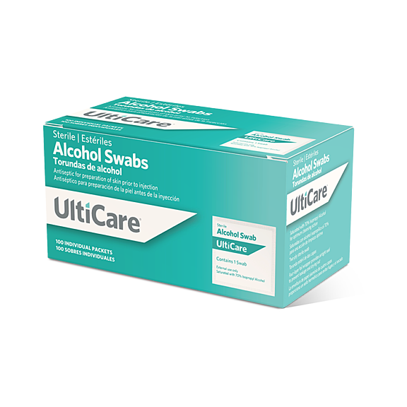 44000 UC Alcohol Swabs 100ct 3 QTR