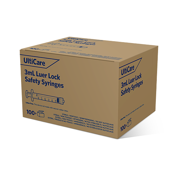 63014 UC 100 CT 3 ML SAFETY SYR 3 QTR