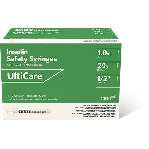 UltiCare U-100 Insulin Safety Syringes