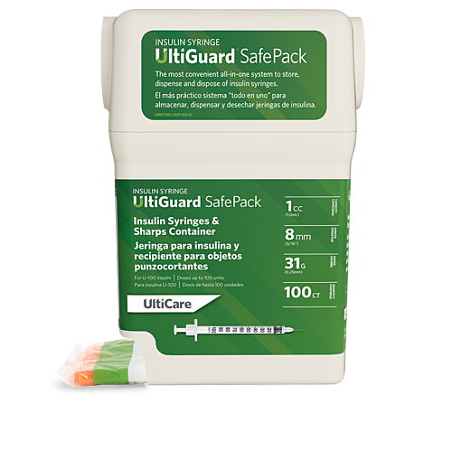 UltiGuard Safe Pack U-100 Insulin Syringes