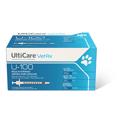 UltiCare VetRx U-100 Insulin Syringes