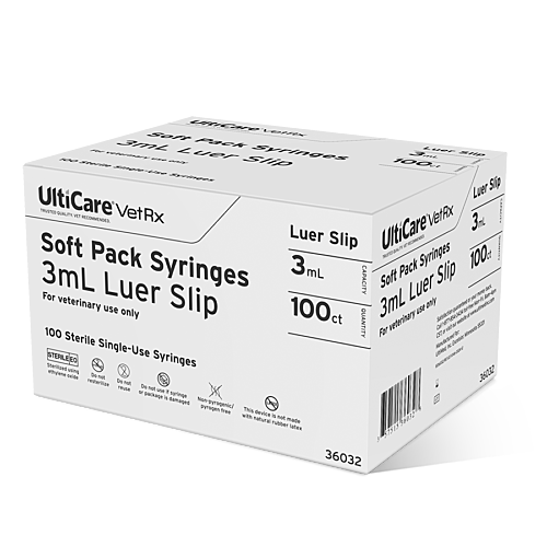 UltiCare VetRx Soft Pack 3mL Luer Slip