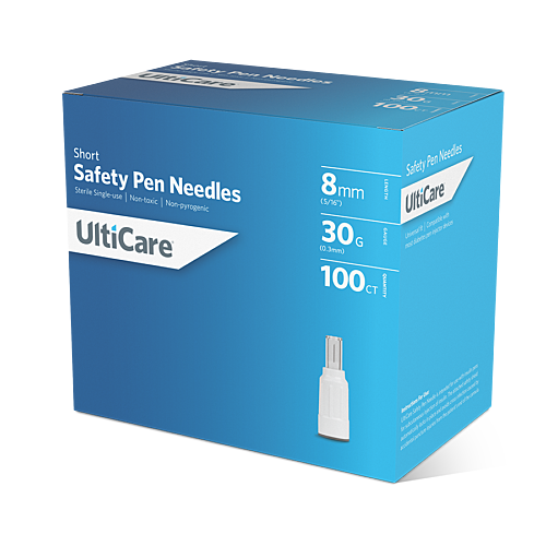 UltiCare Safety Pen Needles 8mm x 30G Short