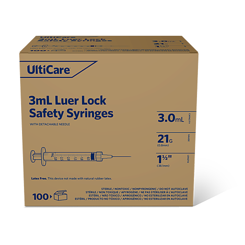 UltiCare 3mL Safety Syringes