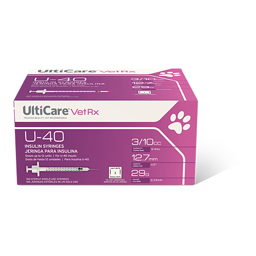 UltiCare VetRx U-40 Insulin Syringes